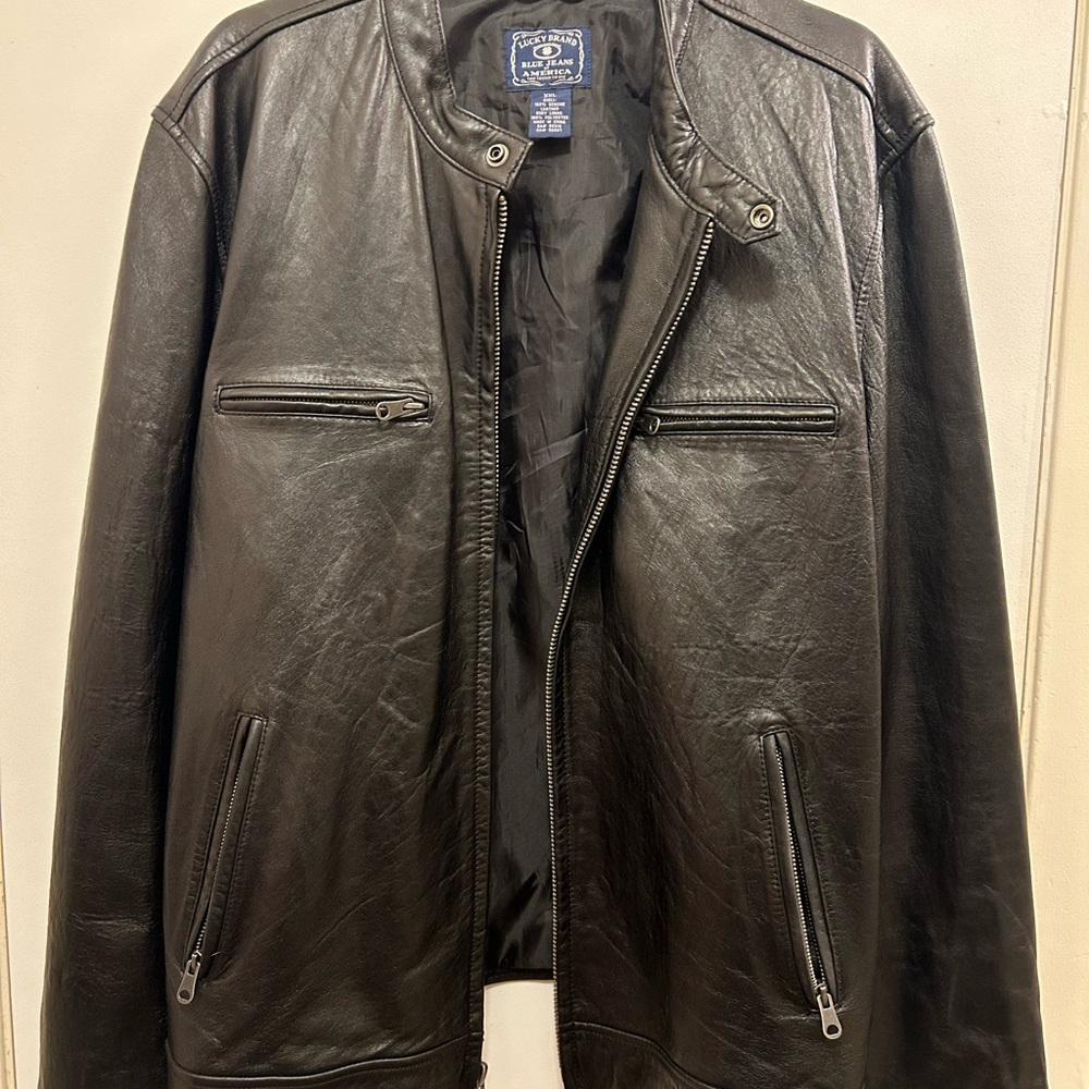 Lucky Brand Men’s XXL TTG Leather Jacket